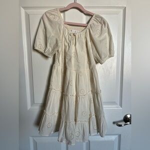 Zara Cream Eyelet Kids Dress